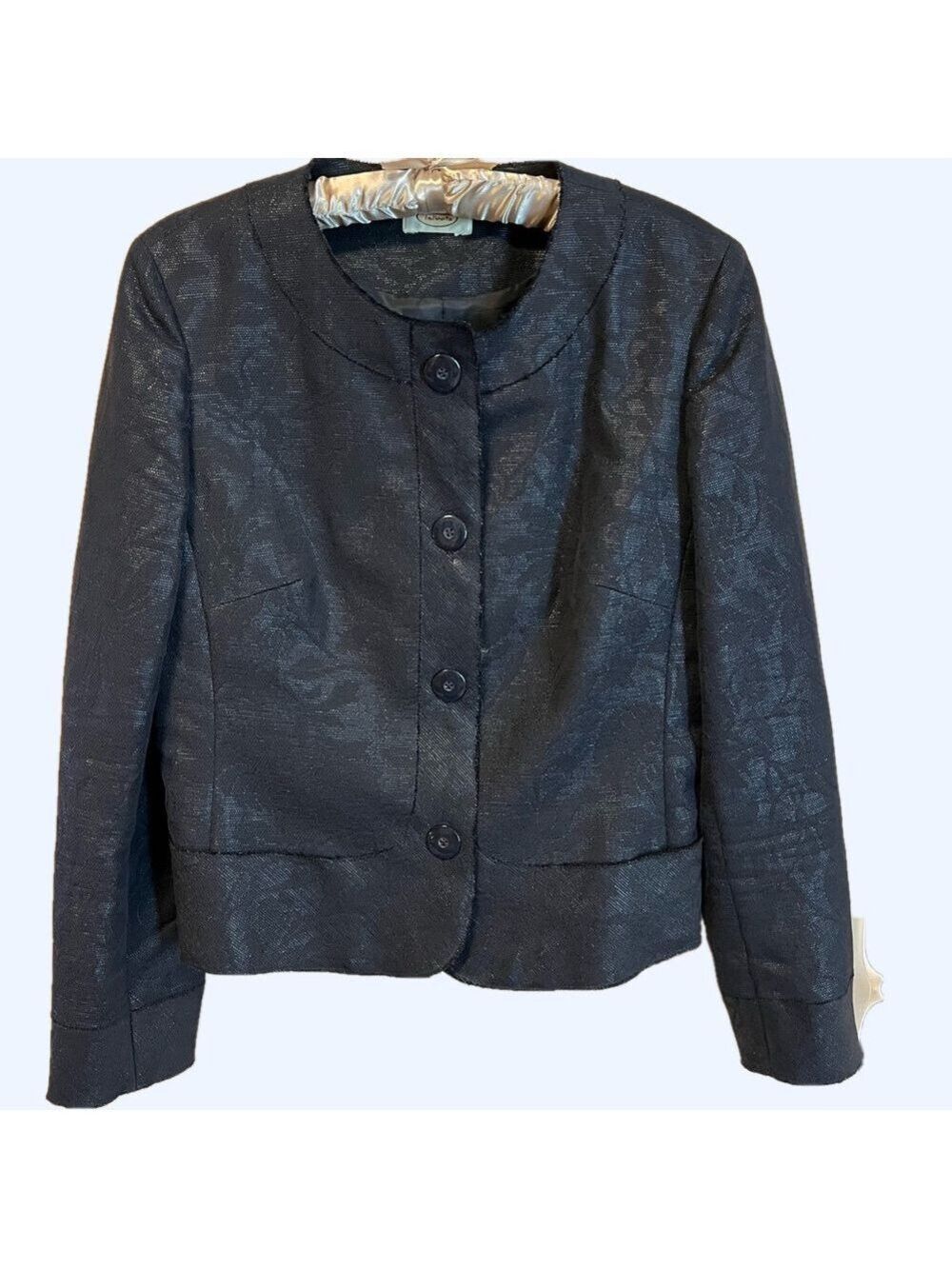 Talbots Jacquard Cropped Jacket